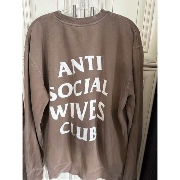 Anti Social Social Club Unisex Crew Neck Long Sleeve Graphic Sweatshirt Brown XL - Picture 3 of 6